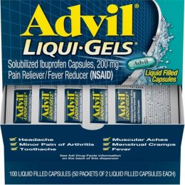 Advil Solubilized Ibuprofen Capsules 100 Units / 200 mg