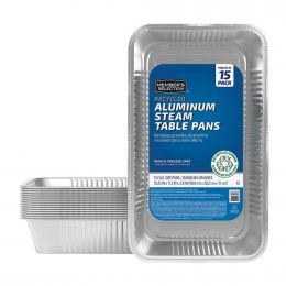 Selection Large Recycled Aluminum Trays 15 Units / 19.25" x 11.5" x 2.8"