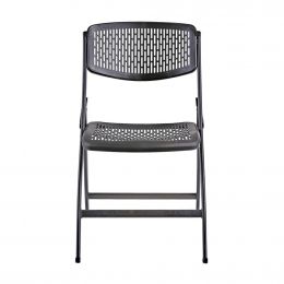 Genesis Folding Chair Black  48 cm x 56 cm x 82 cm / 18" x 22" x 32"
