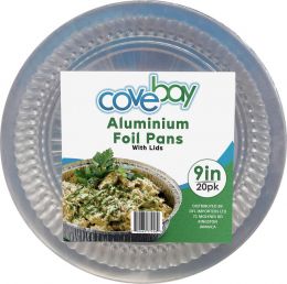 Covebay Round Foil Pan with Lid  9"  20 Units