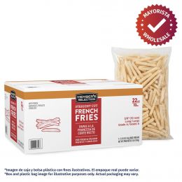 Selection Straight Cut Frozen French Fries for Frying 10 kg / 22 lb