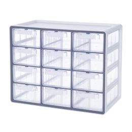 Sysmas Multifunctional Organizer with 12 Transparent Drawers
