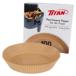Titan Non-stick Paper Liners for Air Fryer 100 Units / 19.5 cm / 7.6"