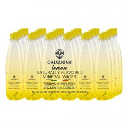 Galvanina Lemon Flavor Sparkling Mineral Water 24 Units / 500 mL / 16.9 oz
