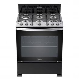 Whirlpool 76 cm / 30" Black 6-Burner Gas Stove