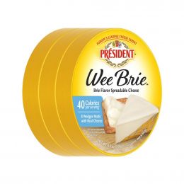President Brie Cheese Spreadable 3 Units / 139 g / 4.9 oz