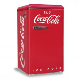 Coca Cola Retro Single-Door Refrigerator with Freezer 85 L / 3 cu ft.