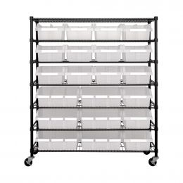 Seville Classics 7 Level Shelving System with Containers