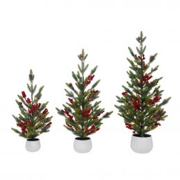 Selection Set of Decorative Christmas Trees 3 Pieces