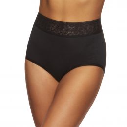 Black Bow Women's Panties with Full Coverage and Soft Lace 5 Units