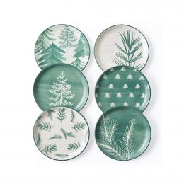 BAUM Christmas Plate Set 6 Pieces