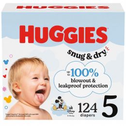 Huggies Snug & Dry Size 5 Baby Diapers / 124 Units