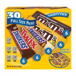 Snickers, Twix, M&M’s, Chocolate Bar Mix 30 Units / 1.5 kg / 3.3 lb