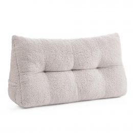 Sherpa Wedge Pillow with Side Pocket