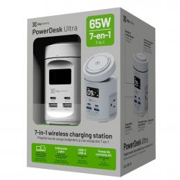 Klipxtreme 7-in-1 Charging Station with Top Wireless Base and Digital Monitoring Display
