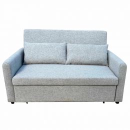 HK Sunhouse Gray Sofa Bed with 2 Pillows