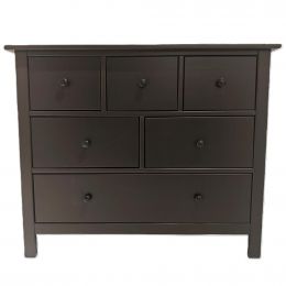 Lutong 6 Drawer Solid Wood Dresser 96.01 cm x 48.01 cm x 79.25 cm / 37.8" x 18.9" x 31.2"