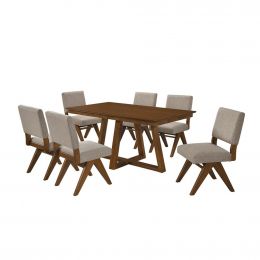 Genesis Solid Wood Dining Set 6 Seats