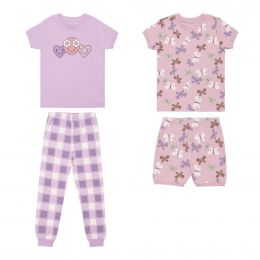 PL Sleep Cotton Pajamas for Girls 4 Pieces