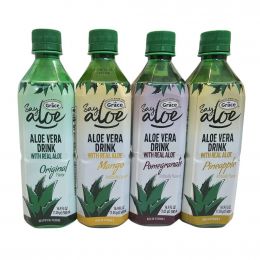 Grace Aloe Vera Drink Assorted Flavors 4 Units / 500 mL / 16.9 oz
