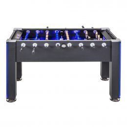 Atomic Foosball Table with Blue LED Lighting 147.96 cm x 78.11 cm x 87.31 cm / 58.25" x 30.75" x 34.37"
