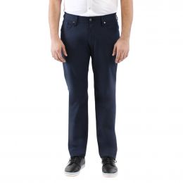 Urban Star Navy Polyester Fabric Pants with 5 Pockets for Men