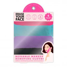 Erase Your Face Reusable Makeup Remover Cloths 4 Units