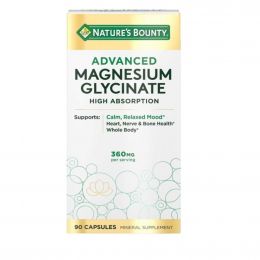 Nature's Bounty Advanced Magnesium Glycinate 360 mg / 90 Capsules