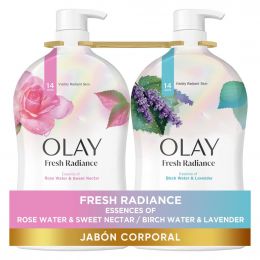 Olay Fresh Radiance Body Wash Birch Water & Lavender Scent 2 Units / 1.03 L / 35 oz