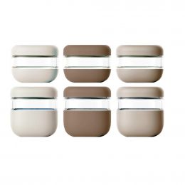 FreshBox 6-Piece Glass Food Containers