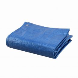 Tarp Blue Polyethylene Tarpaulin 274 cm x 366 cm for Outdoor Protection