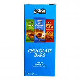 Charles Chocolate Assorted Chocolate Bars 6 Units / 108 g / 3.81 oz