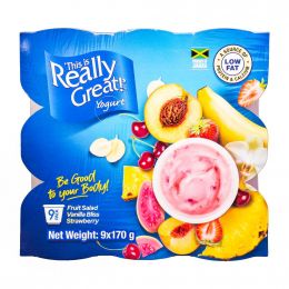 This Is Really Great Yogurt Strawberry, Vanilla and Fruit Flavor 9 Units / 170 g / 6 oz
