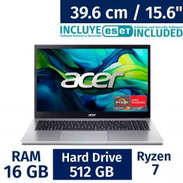 Acer 39.6 cm / 15.6" Inches Laptop Aspire Go AMD Ryzen 7 16 Gigabytes / 512 Gigabytes AG15-42P-R917 + ESET Antivirus