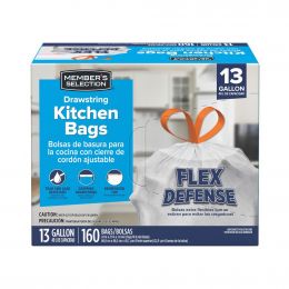 Selection Kitchen Drawstring Trash Bag 160 Units / 49 L / 13 gal