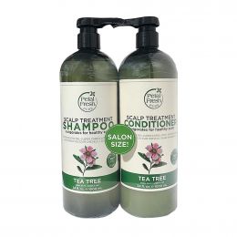 Petal Fresh Tea Tree Scalp Treatment Shampoo and Conditioner 2 Units / 1 L / 34 oz