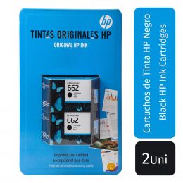 HP 662 Ink Cartridge Black 2 Units