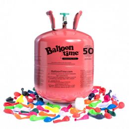 Balloon Time Jumbo Helium Tank with Balloons