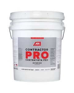 Ace Contractor Pro Flat Tint Base Ultra White Base Paint Interior 5 gal