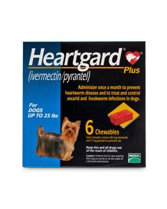 HEARTGARD PLUS CHEWABLE FOR DOGS up to 25lbs (SMALL) per tab