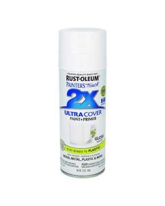 Rust-Oleum Painter&#039;s Touch 2X Ultra Cover Gloss White Paint+Primer Spray Paint 12 oz