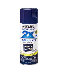 Rust-Oleum Painter&#039;s Touch 2X Ultra Cover Gloss Navy Blue Paint+Primer Spray Paint 12 oz