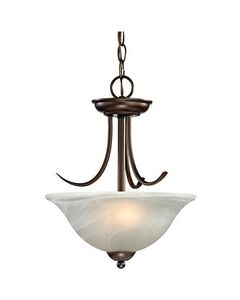 Boston Harbor Dimmable Pendant Light, (2) 60/13 W, Medium Lamp, 15-1/2 In H X 12 In W, Chain, Venetian Bronze