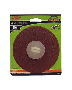 Gator 4.5 in. Aluminum Oxide Center Mount Fiber Disc 80 Grit Medium 3 pk