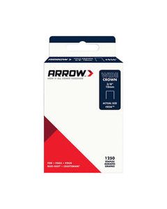 Arrow #856 1/2 in. W X 3/8 in. L 18 Ga. Wide Crown Standard Staples 1250 pk
