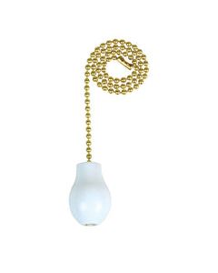 Jandorf Pull Chain Brass and White