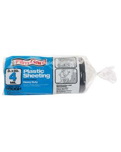 Film-Gard Plastic Sheeting 4 mil X 3 ft. W X 50 ft. L Polyethylene Black 1 pk