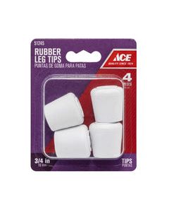 Ace Rubber Leg Tip Off-White Round 1 pk