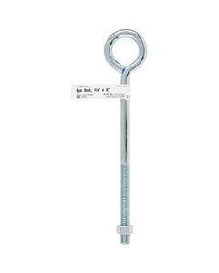 Hampton 3/8 in. X 8 in. L Zinc-Plated Steel Eyebolt Nut Included
