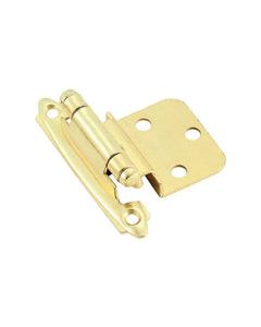 Amerock 2 in. W x 2-3/4 in. L Polished Brass Steel Self-Closing Hinge 2 pk